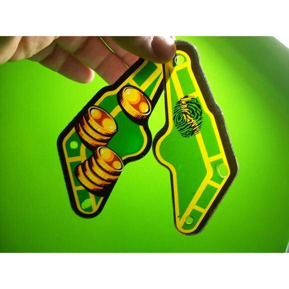 Who Dunnit Original Pinball Machine Slingshot Plastic Set Left And Right Vintage - Picture 8 of 8